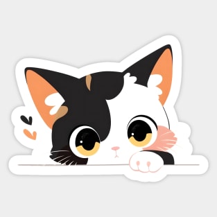 Cute Cat Peeking Sticker